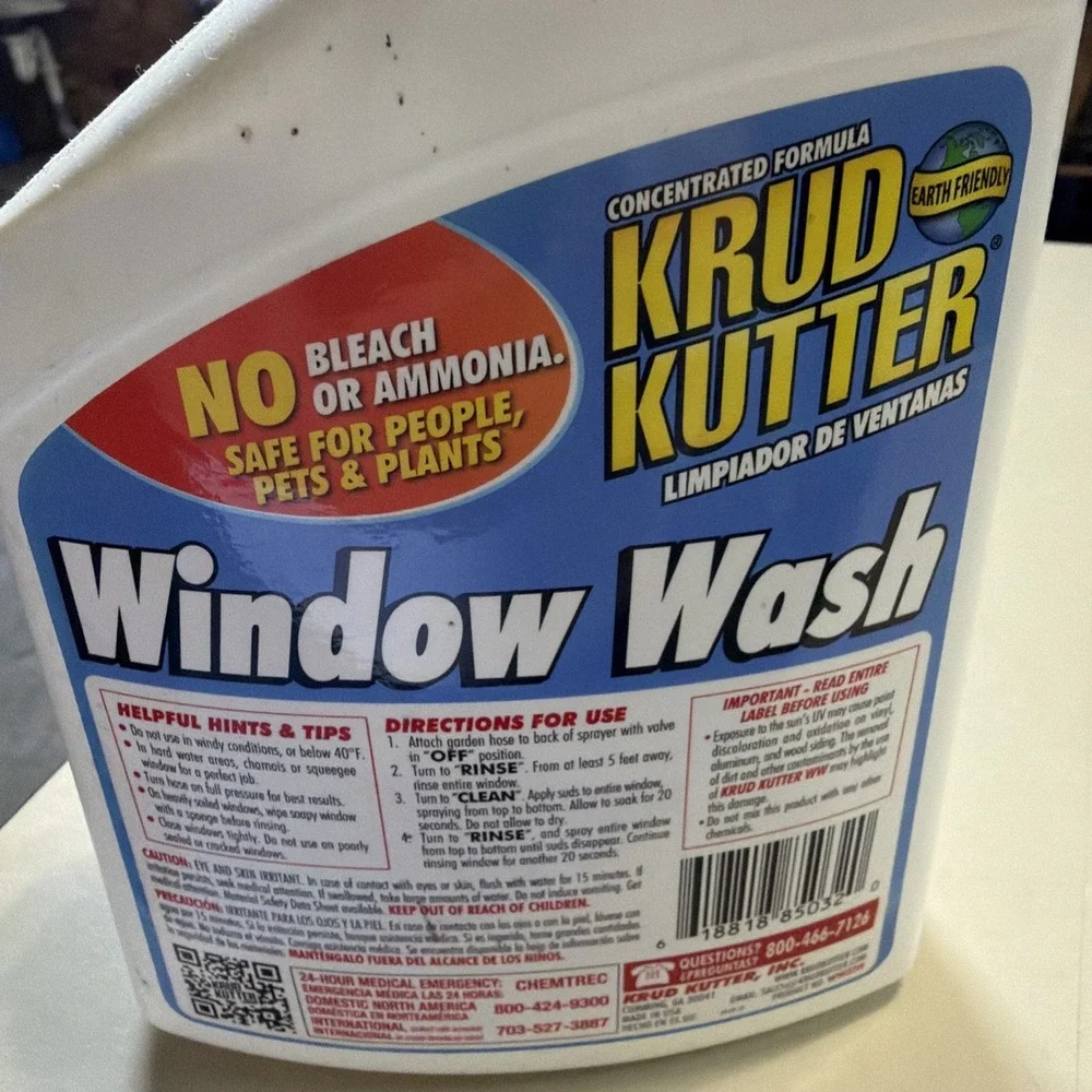 Krud Kutter 32 oz Streak Free Window Glass Cleaner Indoor Outdoor Use